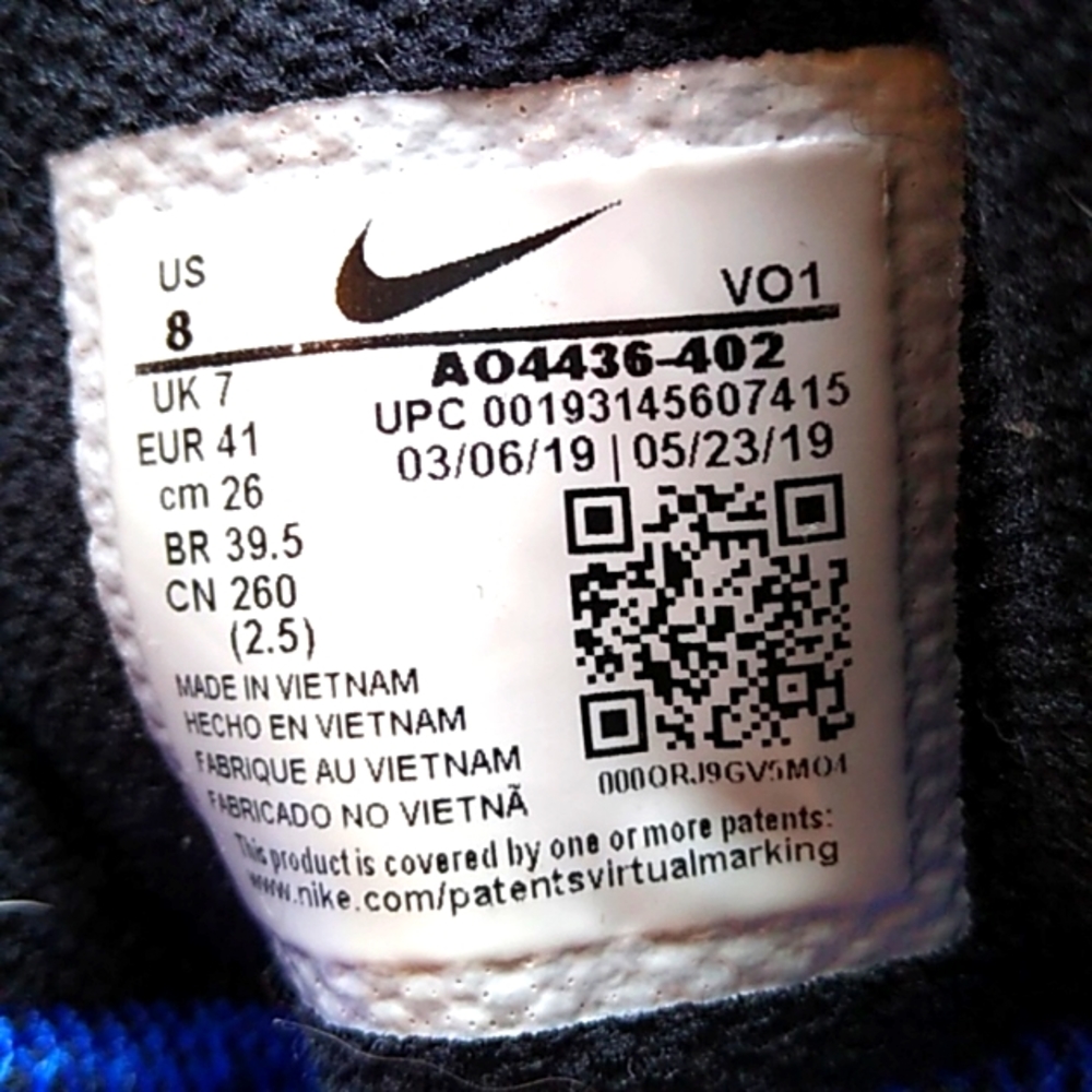 Nike Zoom Kyrie Flytrap 2 Athletic Shoes.Royal Blue & White, Black Swoosh Mens 8 - Picture 10 of 11